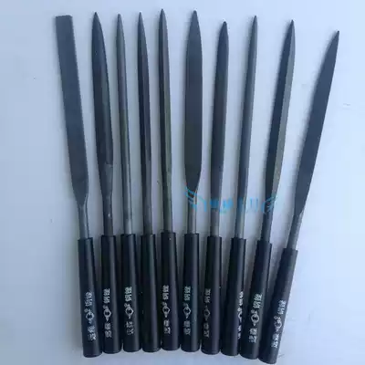 Shjin file small file Changfeng steel file 3mm black handle flat file flat file semi-round file round file triangle file