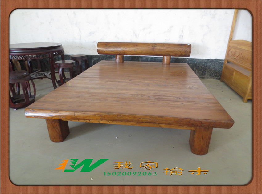 Купить Кровать из массива дерева Старый вяз деревянная кровать мебель ...