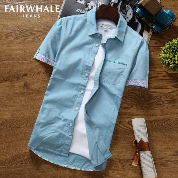 17年夏款 Mark Fairwhale 马克华菲 纯棉 清新印花拼接 男式短袖衬衫 优惠券折后¥108包邮到手(¥158-50)3色可选 17年夏款 Mark Fairwhale 马克华菲 纯棉 清新印花拼接 男式短袖衬衫 优惠券折后¥108包邮到手(¥158-50)3色可选