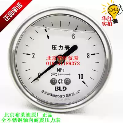 ] Beijing Brady stainless steel seismic axial pressure gauge YTN-63H YTHN-063 Z0 531