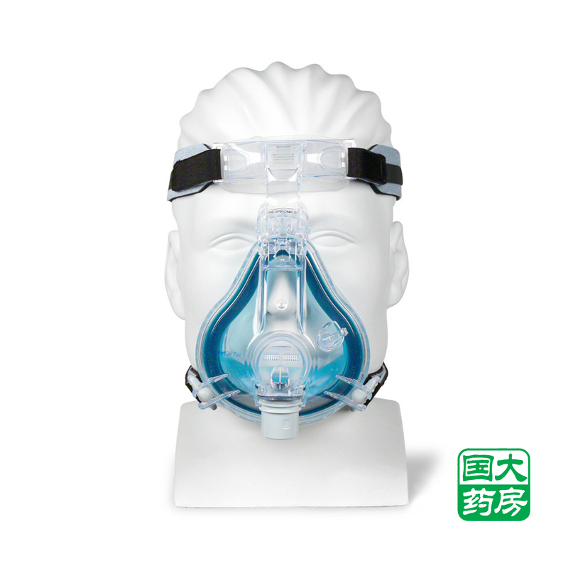 飞利浦伟康呼吸机配件ComfortGel Full蓝凝胶口鼻罩面罩舒适排CO2