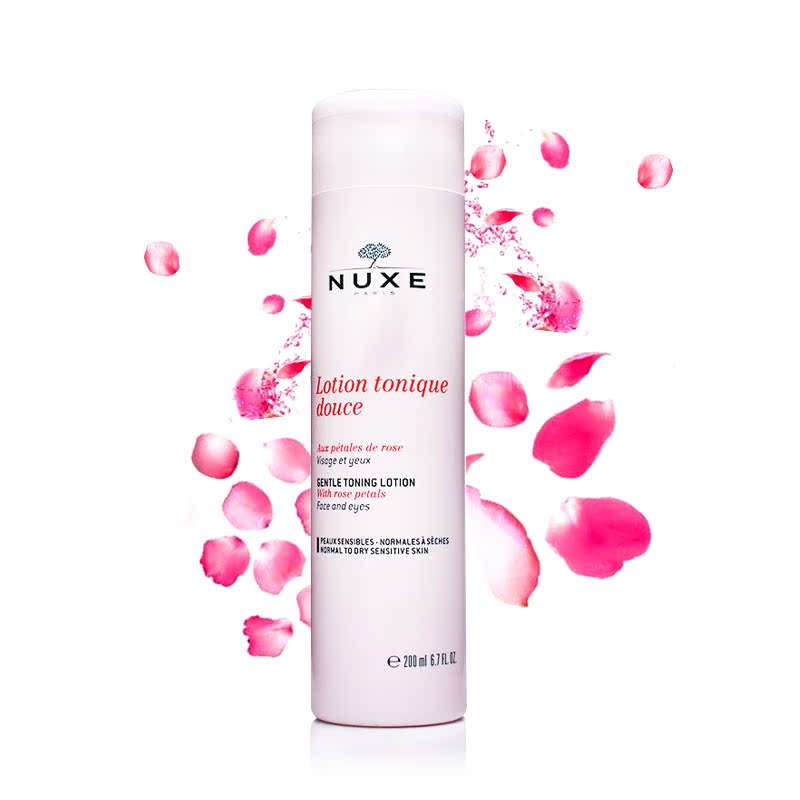 NUXE/欧树玫瑰花瓣柔肤水200ml 花水 补水保湿爽肤水 舒缓