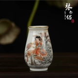 Цинь Шу Пара Джингджэнь ручная антикварная керамика Цяньлонг модель розовый цвет двенадцать золотых леди бутылок