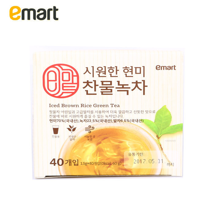 *EMART海外emart冷水玄米绿茶60g(1.5X40 袋)自然晾晒冲泡方便