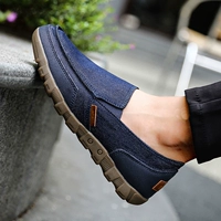 Летняя парусиновая обувь, слипоны, повседневная мужская обувь большого размера, 45, размер 46, универсальные летние туфли из старой пекинской ткани