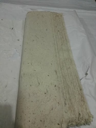 Anhui Jingxian pure handmade long fiber natural color Yunlong leather paper calligraphy French painting creation special raw Xuan four-foot rice paper