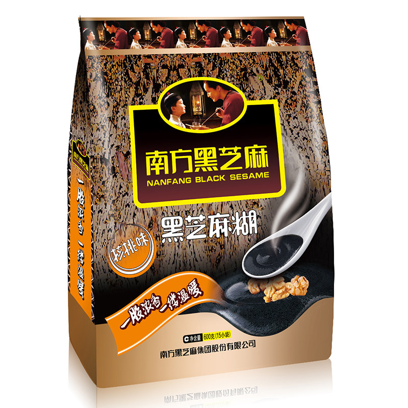 【天猫超市】南方黑芝麻 核桃黑芝麻糊600g/袋冲饮冲调即冲即饮