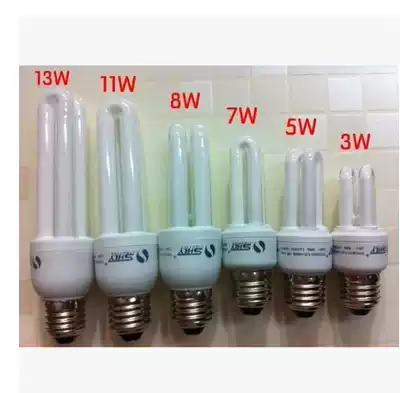 Shanghai Luyuan 2U energy-saving lamps 3w5w7w8w11w13wE27 screw three U-SHAPED energy-saving lamps