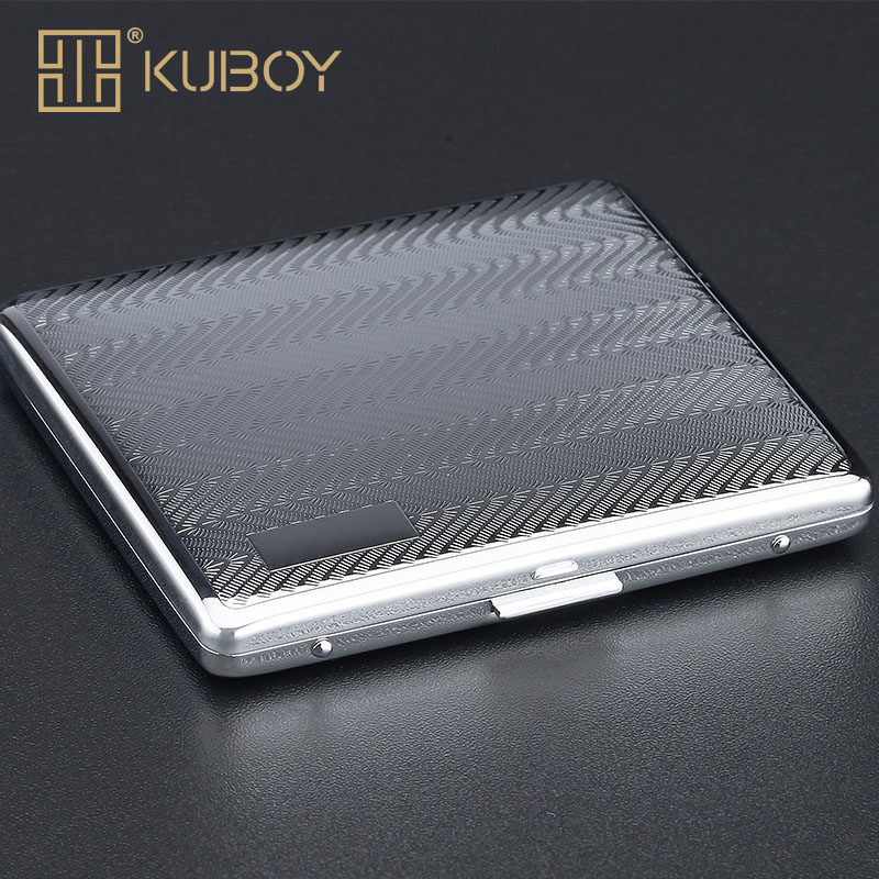 Cool treasure ultra-thin cigarette case 9 16 20 sticks portable personality creative anti-pressure men's metal iron cigarette case lettering