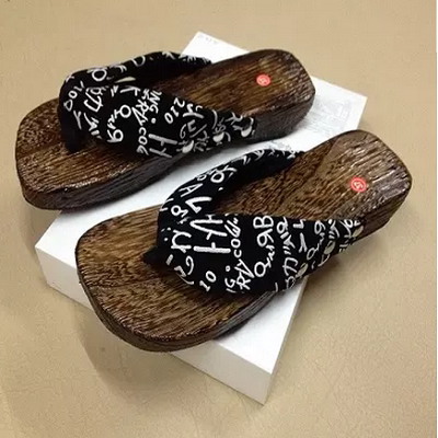 2026 Bohemian Casual Comfortable Low-Heeled Flip-Flops Wooden Slippers Women's Clogs Ethnic Style Beach Shoes Summer