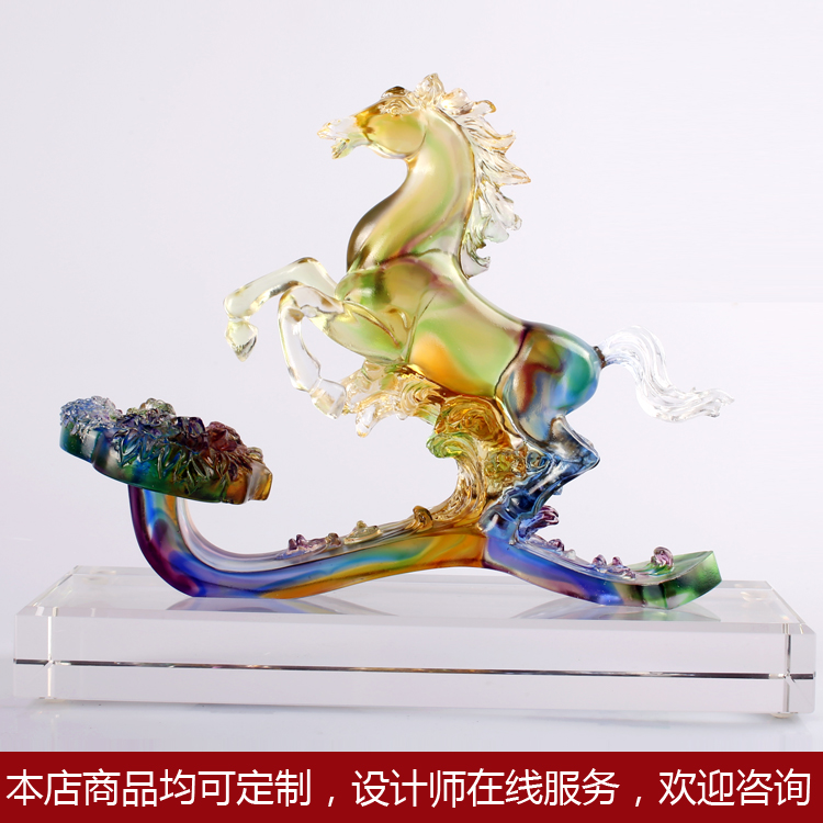 Wedding gift handicraft horse decoration living room decoration decoration for leadership teacher customer business gift customization