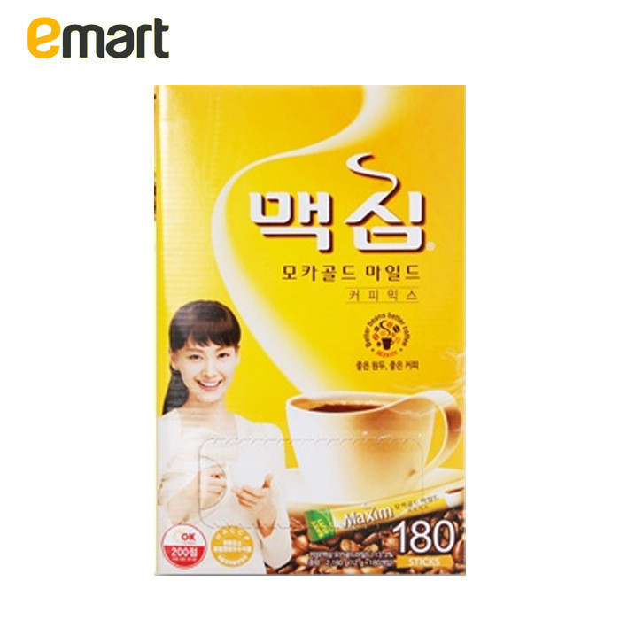 *EMART 東西食品麦馨maxim咖啡摩卡180条精选咖啡豆低温烘培