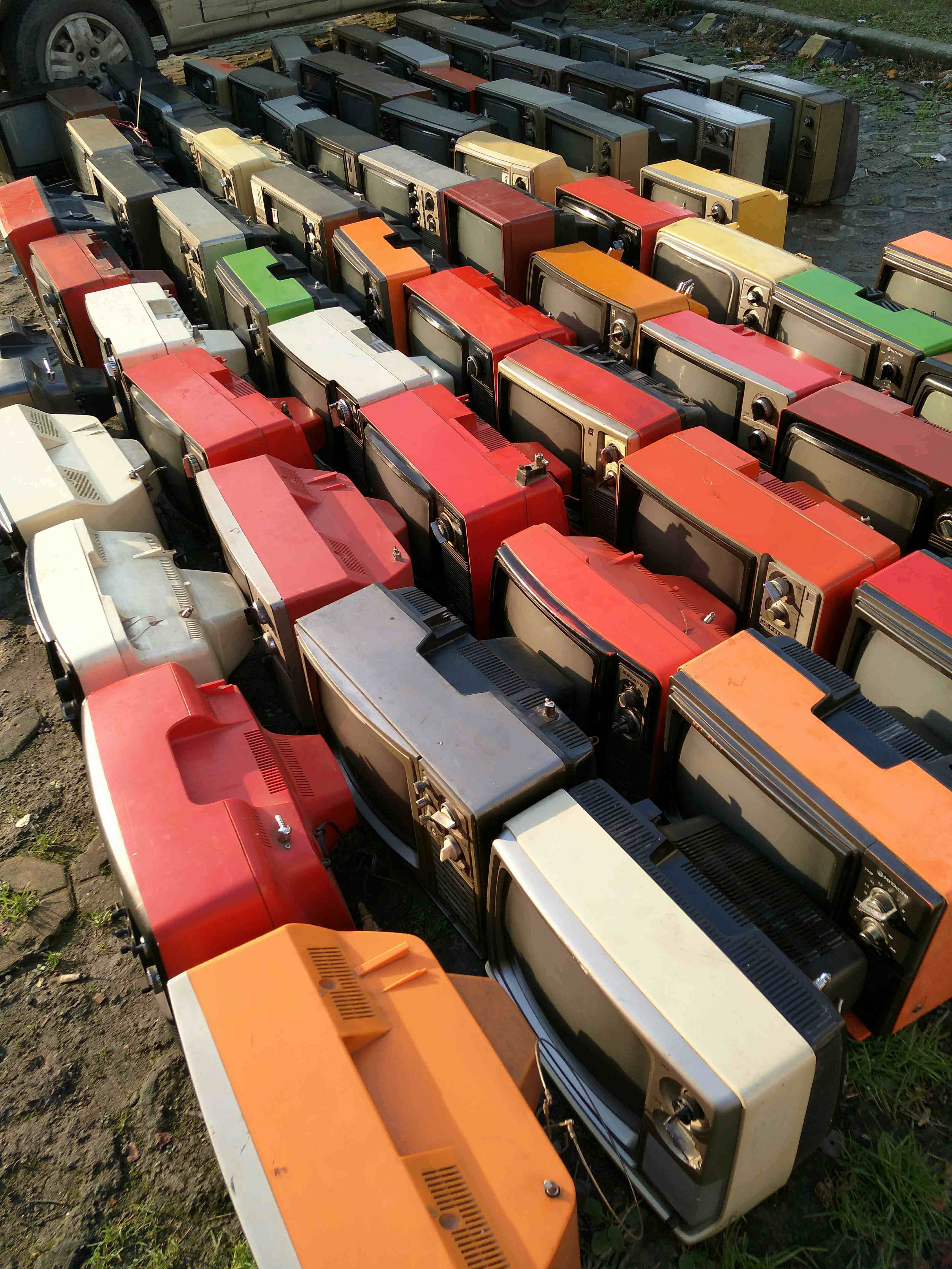 70's-80's vintage black and white TV