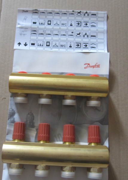 Danfoss water floor heating water distributor ground warm water segregator water warm geothermal water segregator Water floor heating controller