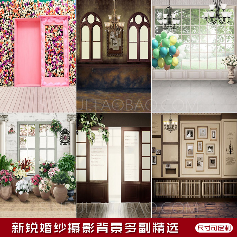 New wedding photography background film building Korean studio theme photography digital background paper 2021