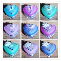 European-style heart jewelry box storage box small mirror cosmetic box princess girl children creative birthday gift