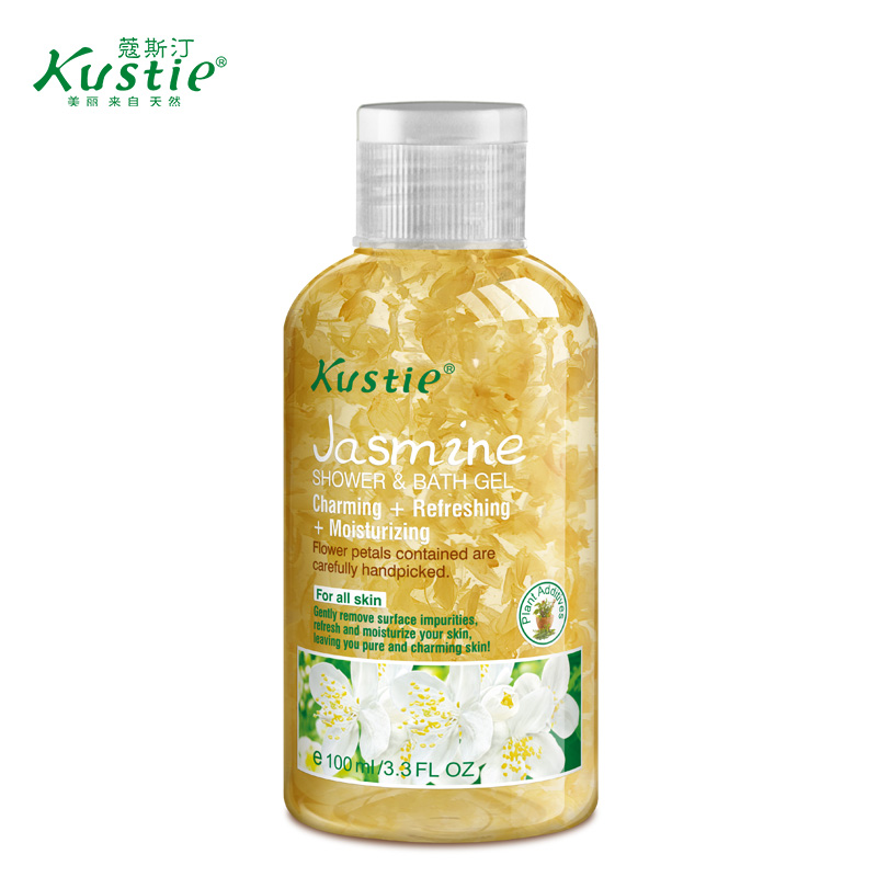 Kustie/蔻斯汀 618大促 美白补水茉莉花瓣沐浴露100ml包邮