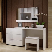 Dresser Simple modern plate paint telescopic makeup table Mirror combination bedroom white small apartment makeup table