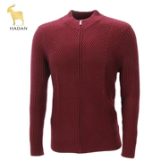 Áo len cashmere nam cao nửa cổ áo len mỏng dày áo len ngắn mùa thu và mùa đông dây kéo cha áo len