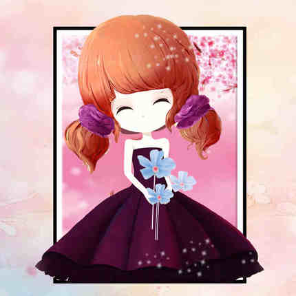 5D钻石画花花姑娘新款卧室卡通美女公主钻石