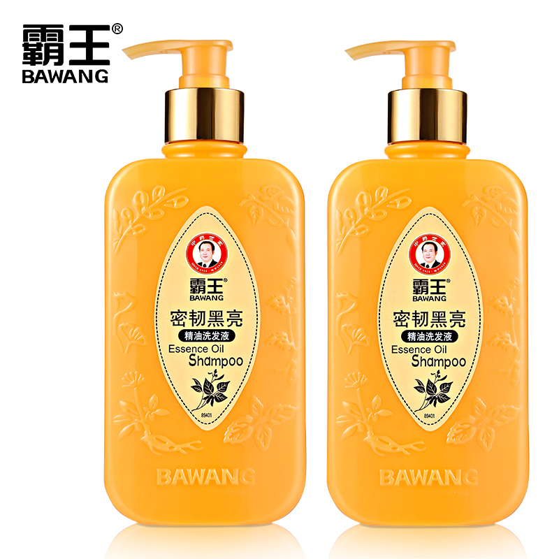 霸王新品密韧黑亮洗发水 乌黑浓密黑芝麻中药养发洗发露400ml*2瓶