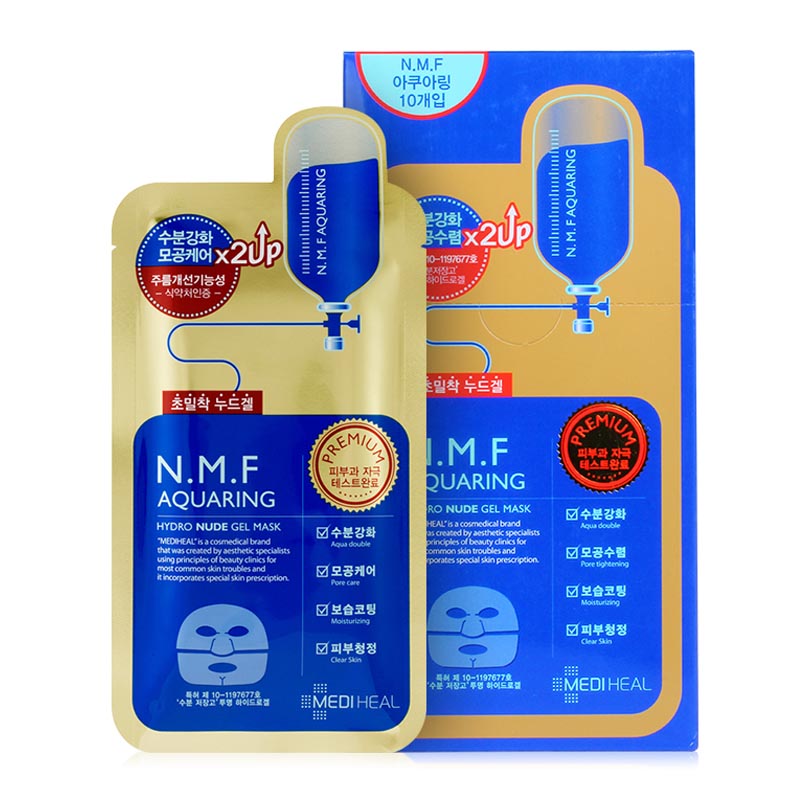MEDIHEAL美迪惠尔可莱丝NMF针剂水库水润保湿凝胶面膜10片金装