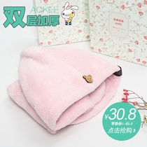 Double layer thick super absorbent dry hair cap dry hair towel shower cap hair towel pregnant woman Children quick-drying towel