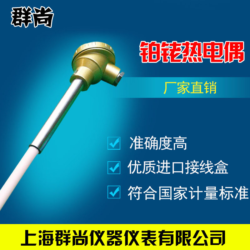 Type S high temperature resistant thermocouple Platinum rhodium thermocouple WRP-130 type 0-1600 degree corundum thermistor