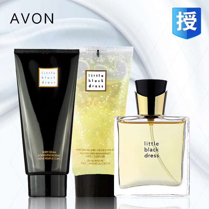 雅芳小黑裙3件套（黑裙喷雾香水50ml+香体乳150ml+沐浴露150ml）