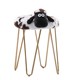 Creative wrought iron makeup stool lamb washable stool Nordic designer furniture dressing stool nail shop low stool