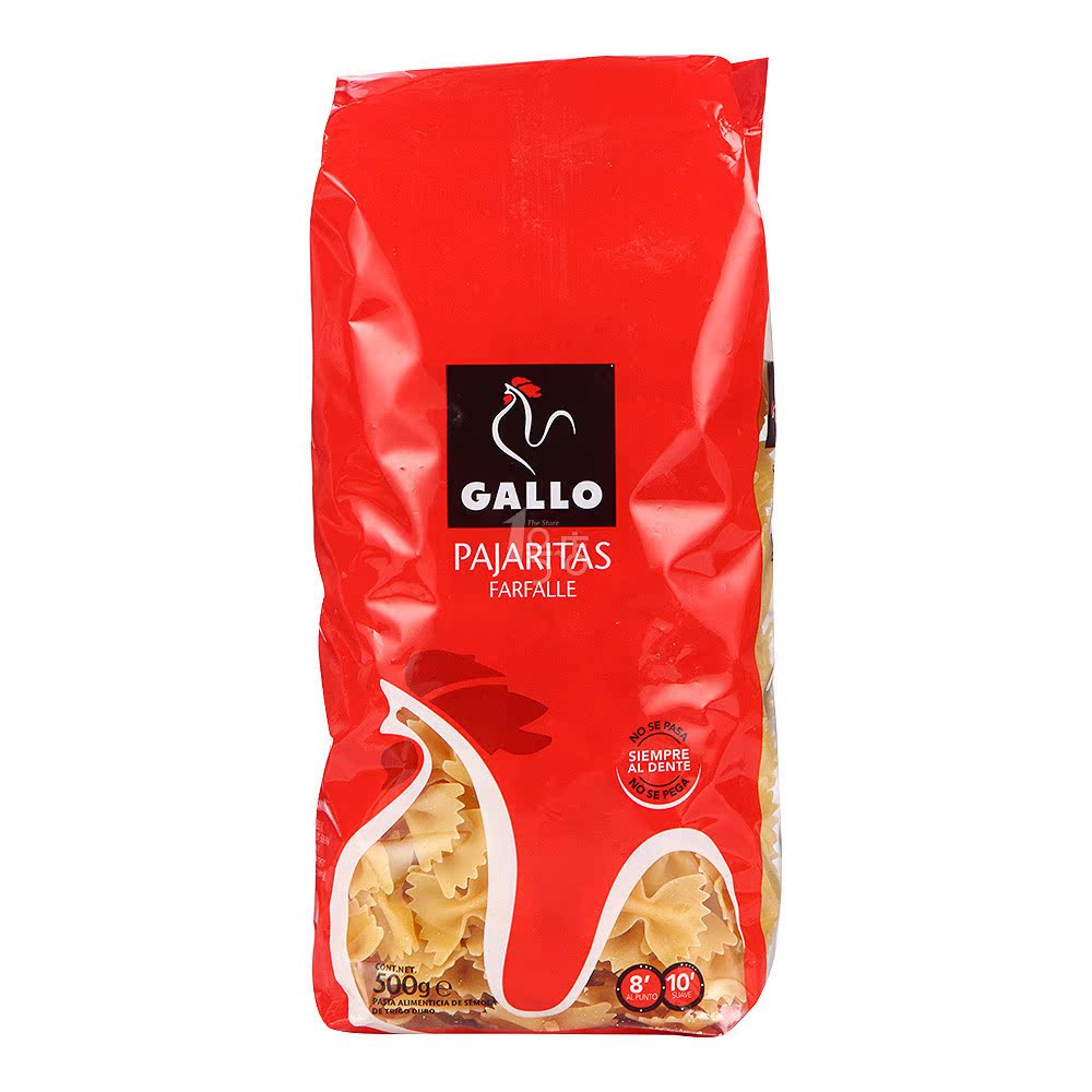 Gallo公鸡 蝴蝶形意大利面 通心粉500g 西班牙