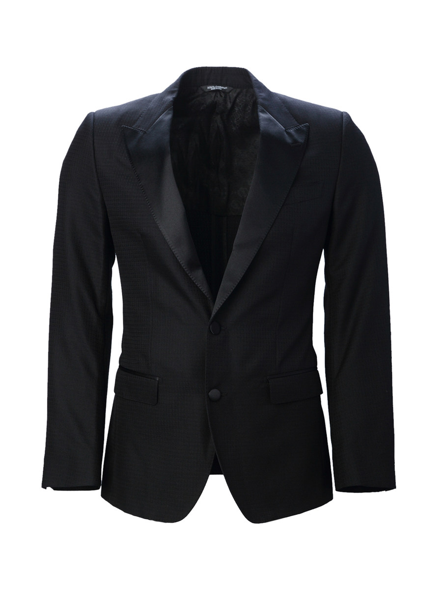 Dolce&Gabbana 黑色戗驳领两粒扣饰西装外套