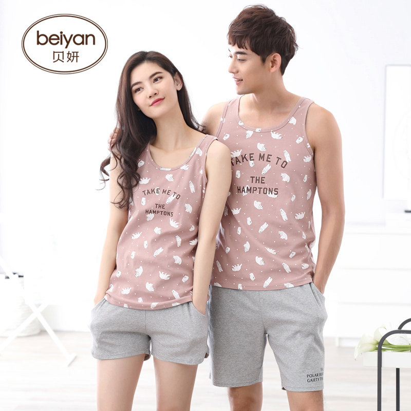 Pyjama mixte en Coton à sans manches - Ref 3005208 Image 1