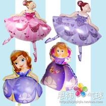 Dancing girl Ballet girl aluminum foil balloon princess little fairy aluminum film cartoon balloon shape