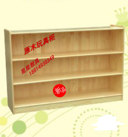 Log toy cabinet Toddler storage rack Locker Multi-layer toy cabinet Solid wood toy rack Combination cabinet