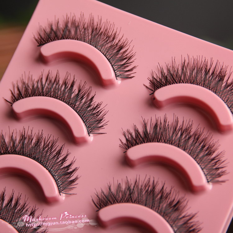 Japanese Yiruo wing handmade false eyelashes MS07 long natural cross thick nude makeup eyelashes cotton thread stem