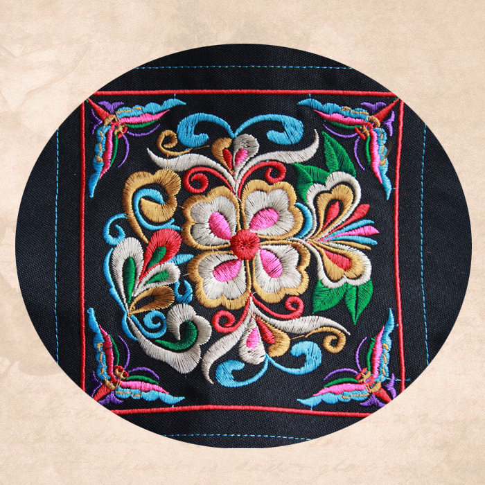 Miao Machine embroidered small embroidered cloth with small patch for ethnic characteristics