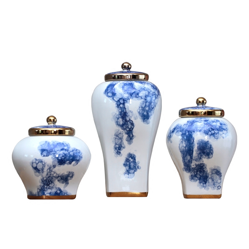 Jingdezhen ceramic hand - made flowers in the living room see colour porcelain pot dry flower receptacle creative decoration household act the role ofing is tasted furnishing articles