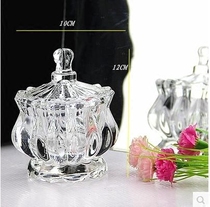 European Crown pumpkin Crystal storage tank sealed glass bottle snack jar tea storage tank moisture-proof transparent