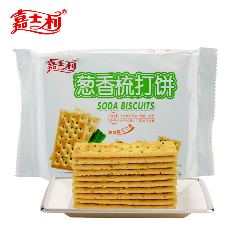 【天猫超市】嘉士利 葱香味梳打饼干100g 下午茶 点心 休闲食品