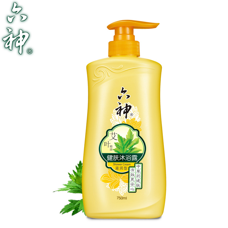【品牌直销】六神艾叶健肤沐浴露(滋润型)  沐浴乳滋润肌肤750ml