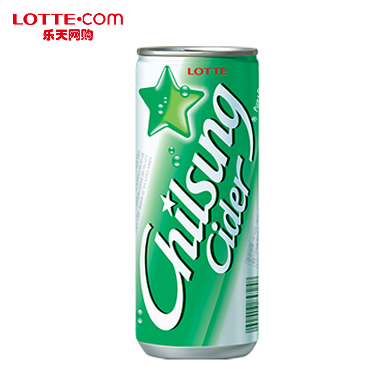 乐天网购七星韩国原装进口冰柠檬味汽水碳酸饮料250ml15听装