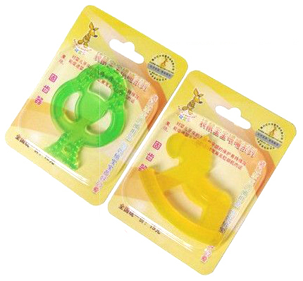 正品袋鼠宝宝婴儿训练牙胶咬咬乐/宝宝磨牙棒婴儿玩具固齿器0-2岁