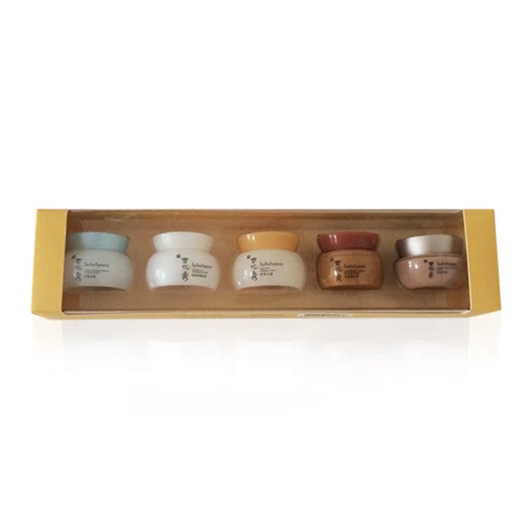 SULWHASOO/雪花秀海外直邮 面霜5件套5ml*5 弹力白皙水律人参珍雪
