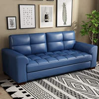 lớp đầu tiên của sofa da da phòng khách nhỏ gọn với một phông chữ hàng thẳng hiện đại trang bị đầy đủ của ba chút sofa da căn hộ nhỏ - Ghế sô pha ghế sofa góc