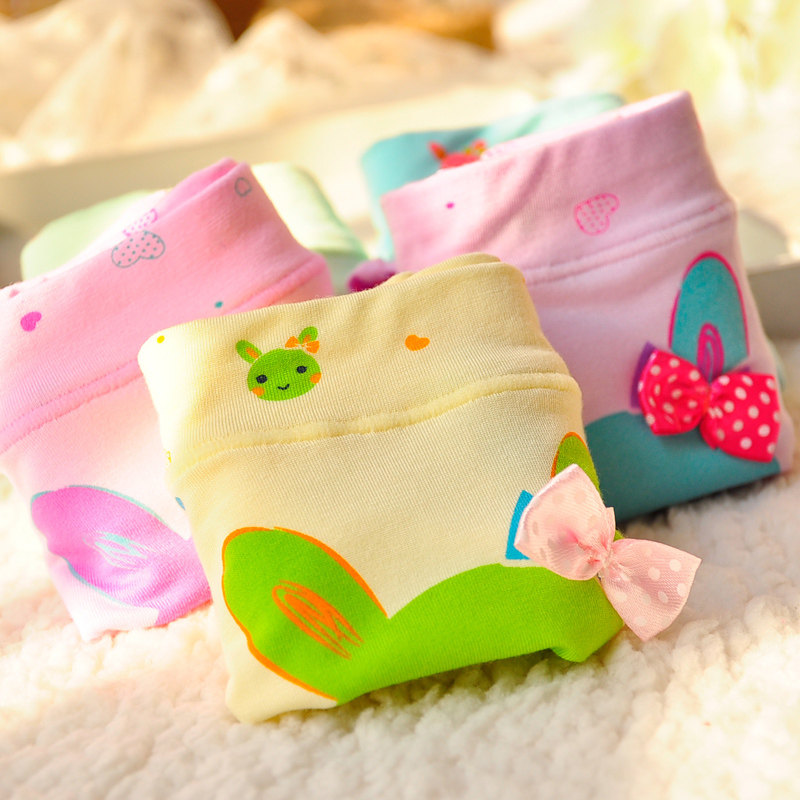 Child Underwear Girl Modale Four-corner Pants Cartoon Baby Briefs Girl Kids Big Boy Students Four-corner Shorts