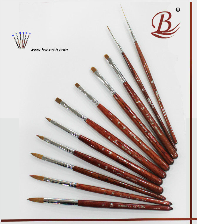 Professional Beauty Chia Bunk Red Wood Rod Pen Brush Phototherapy Color Painting Gradual Layer Fainting Pen Draughting Pen Thread Pen Hook Line Pen