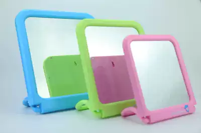 Table mirror bathroom hanging mirror towel hanging cosmetic mirror square mirror rental house bedroom wall mirror makeup desktop dual-purpose mirror