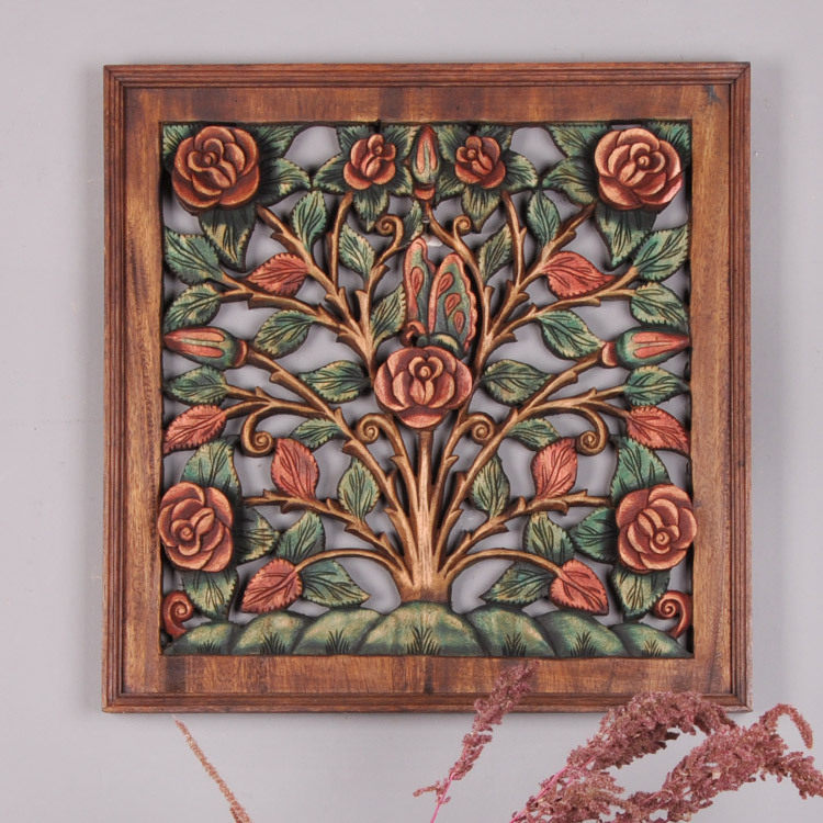 Southeast Asian hanging board painting hand-carved wall decoration wall decoration background wall decoration wall stickers