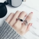 Nhẫn bạc nữ ngày sinh viên hipster Hàn Quốc đơn giản sáng tạo khai trương retro cũ lớn rộng chuỗi chỉ số ngón tay nhẫn nhẫn titan Nhẫn